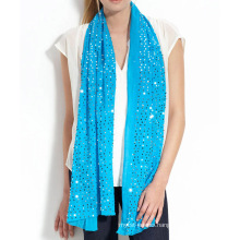 15JW108 glitter silk cashmere shawl with sequin